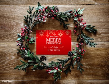 Christmas holiday greeting design mockup | Free stock psd mockup - 516478