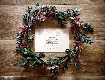 Christmas holiday greeting design mockup | Free stock psd mockup - 516481