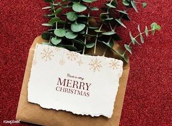 Christmas holiday greeting mockup with leaves | Free stock psd mockup - 516362