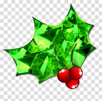 Christmas Hollies , green and black LED light transparent background PNG clipart