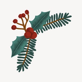Christmas holly berry collage element | Free PSD Illustration - rawpixel