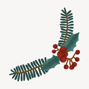 Christmas holly berry collage element | Free PSD Illustration - rawpixel