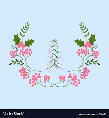 Christmas holly icon symbol vector image