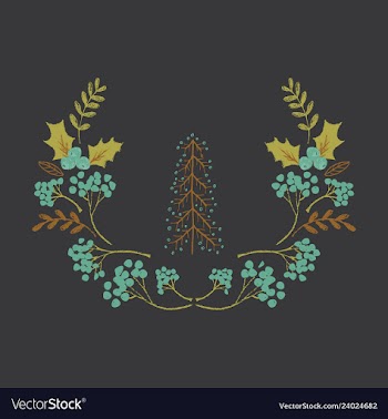 Christmas holly icon symbol vector image