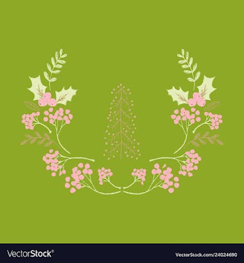 Christmas holly icon symbol vector image
