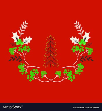 Christmas holly icon symbol vector image