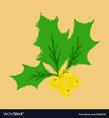 Christmas holly icon symbol vector image
