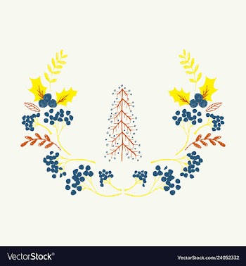 Christmas holly icon symbol vector image