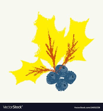 Christmas holly icon symbol vector image