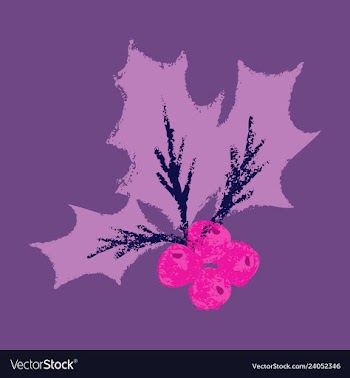 Christmas holly icon symbol vector image