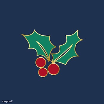 Christmas holly leaves design vector | Free stock vector - 503491