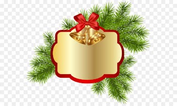 Christmas Icon - Christmas Blank Decor with Bells PNG Clipart Image 