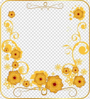 Christmas Icon, gold frame transparent background PNG clipart