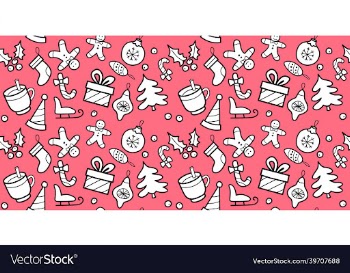 christmas icon set - seamless colored background