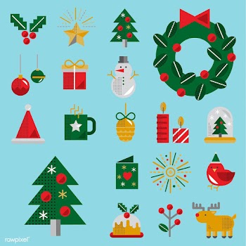 Christmas icons vector set | Free stock vector - 281048