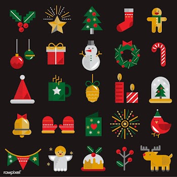 Christmas icons vector set | Free stock vector - 281058
