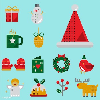 Christmas icons vector set | Free stock vector - 281062