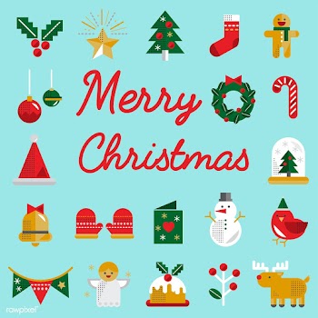 Christmas icons vector set | Free stock vector - 281068