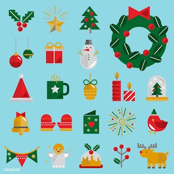 Christmas icons vector set | Free stock vector - 281093