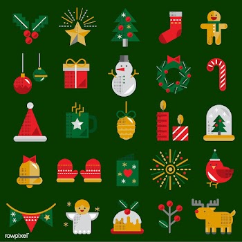 Christmas icons vector set | Free stock vector - 281114