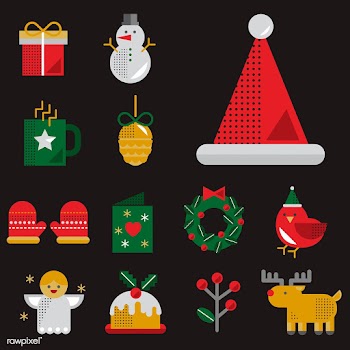 Christmas icons vector set | Free stock vector - 281121