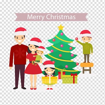 Christmas Illustration, illustration Family Christmas transparent background PNG clipart