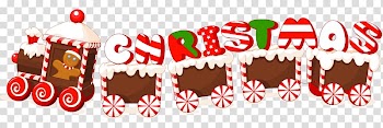 Christmas illustration, Merry Christmas Train Sign transparent background PNG clipart