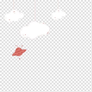 Christmas ing Cartoon, UFO background white clouds transparent background PNG clipart