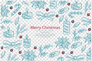 Christmas ing Christmas tree, Hand drawn Christmas elements transparent background PNG clipart
