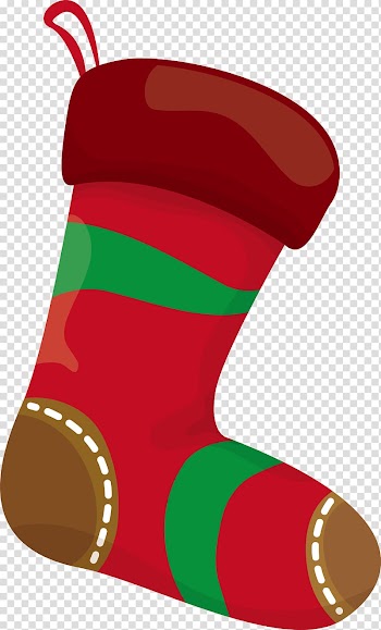 Christmas ing Sock , Christmas red socks transparent background PNG clipart
