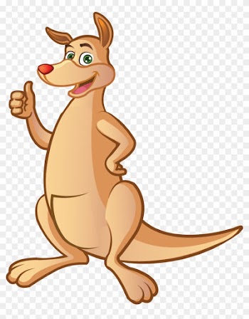 Christmas Kangaroo Clipart Free Merry Christmas Image - Cartoon Kangaroo Png