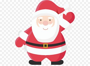Christmas Label Santa Claus Paper Sticker - Vector Hand-painted Santa Claus 