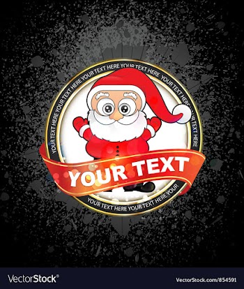 Christmas label vector image