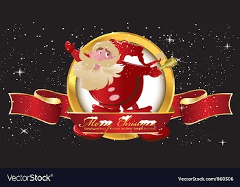 Christmas label vector image