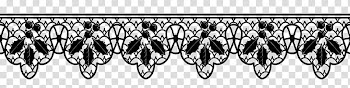 Christmas lace, black flower artwork transparent background PNG clipart