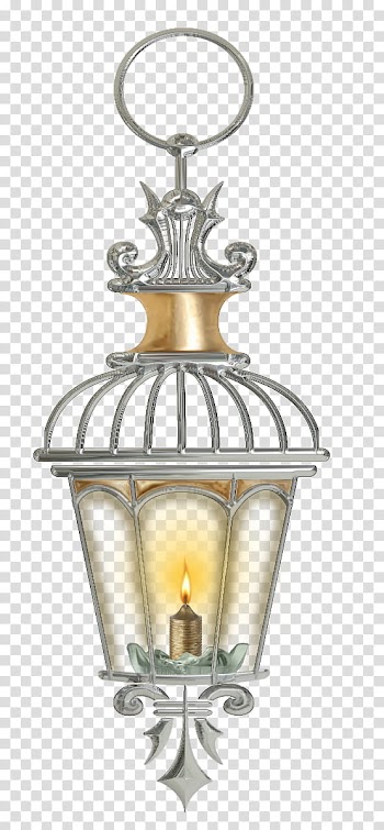 Christmas lanterns, brown metal candle holder transparent background PNG clipart