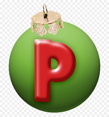 Christmas Letter Alphabet Typeface - Christmas letter P 