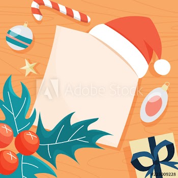 Christmas letter from children on the table