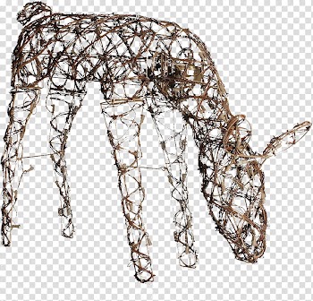 Christmas, lighted deer topiary transparent background PNG clipart