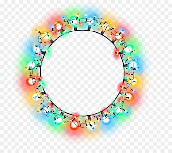 Christmas lights Circle - Neon circle back 