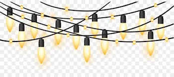 Christmas lights Clip art - Yellow light effect decorative holiday lights 