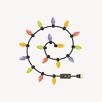 Christmas lights clipart, object illustration | Free Vector - rawpixel