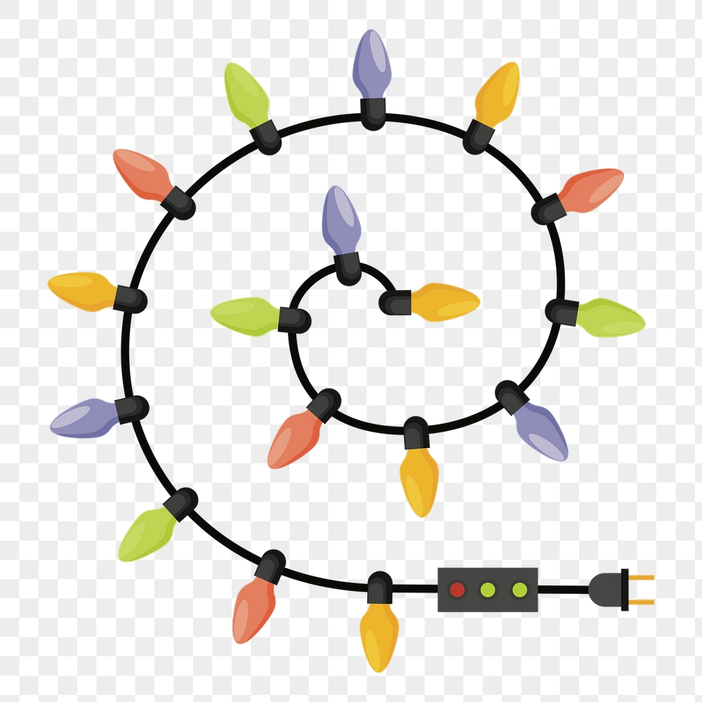 Christmas lights png sticker, object | Free PNG - rawpixel