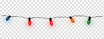 Christmas Lights s, red, blue, orange, and green string lights transparent background PNG clipart