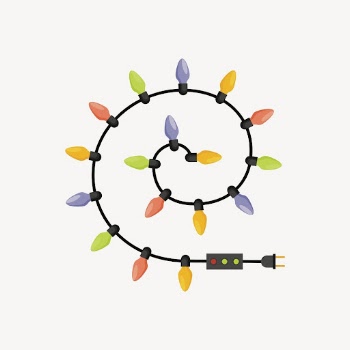 Christmas lights sticker, object illustration | Free PSD - rawpixel