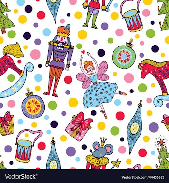 christmas line seamless nutcracker pattern