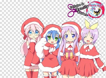 Christmas Lucky Star Anime Mangaka, christmas transparent background PNG clipart