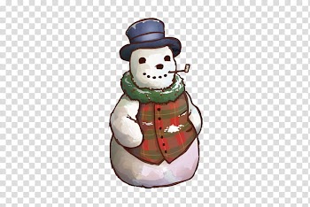 Christmas Materials , white, green, and brown snowman illustration transparent background PNG clipart