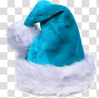 CHRISTMAS MEGA, blue and white Santa hat transparent background PNG clipart