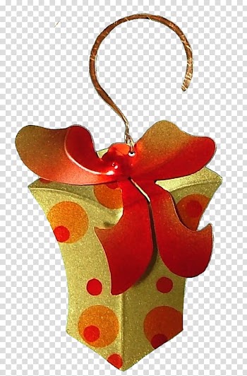 CHRISTMAS MEGA, brown and red box hanger transparent background PNG clipart